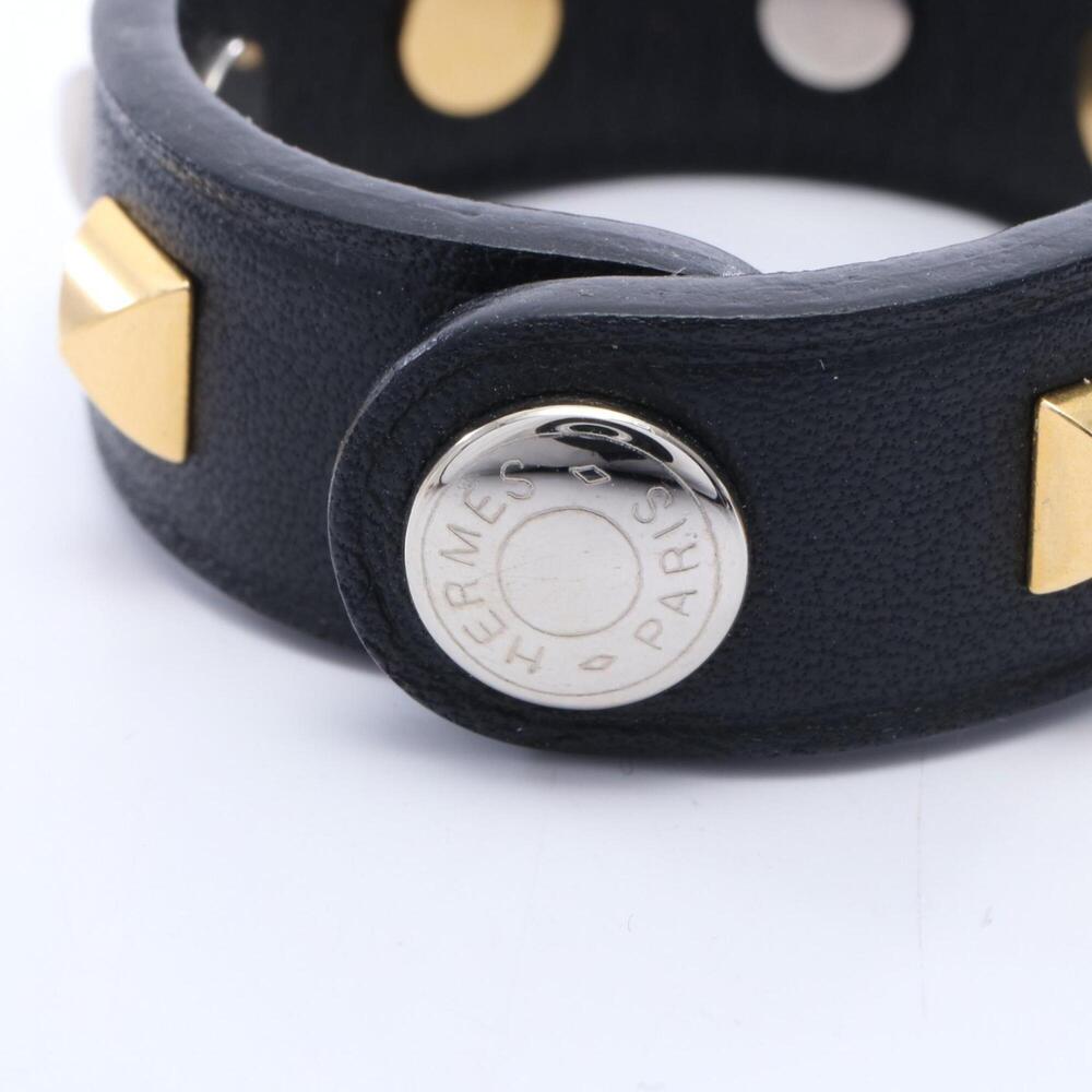 Hermes Rival Glove Holder Charm Accessory Leather GP (Gold Plated) Metal Wome... - Picture 3 of 4